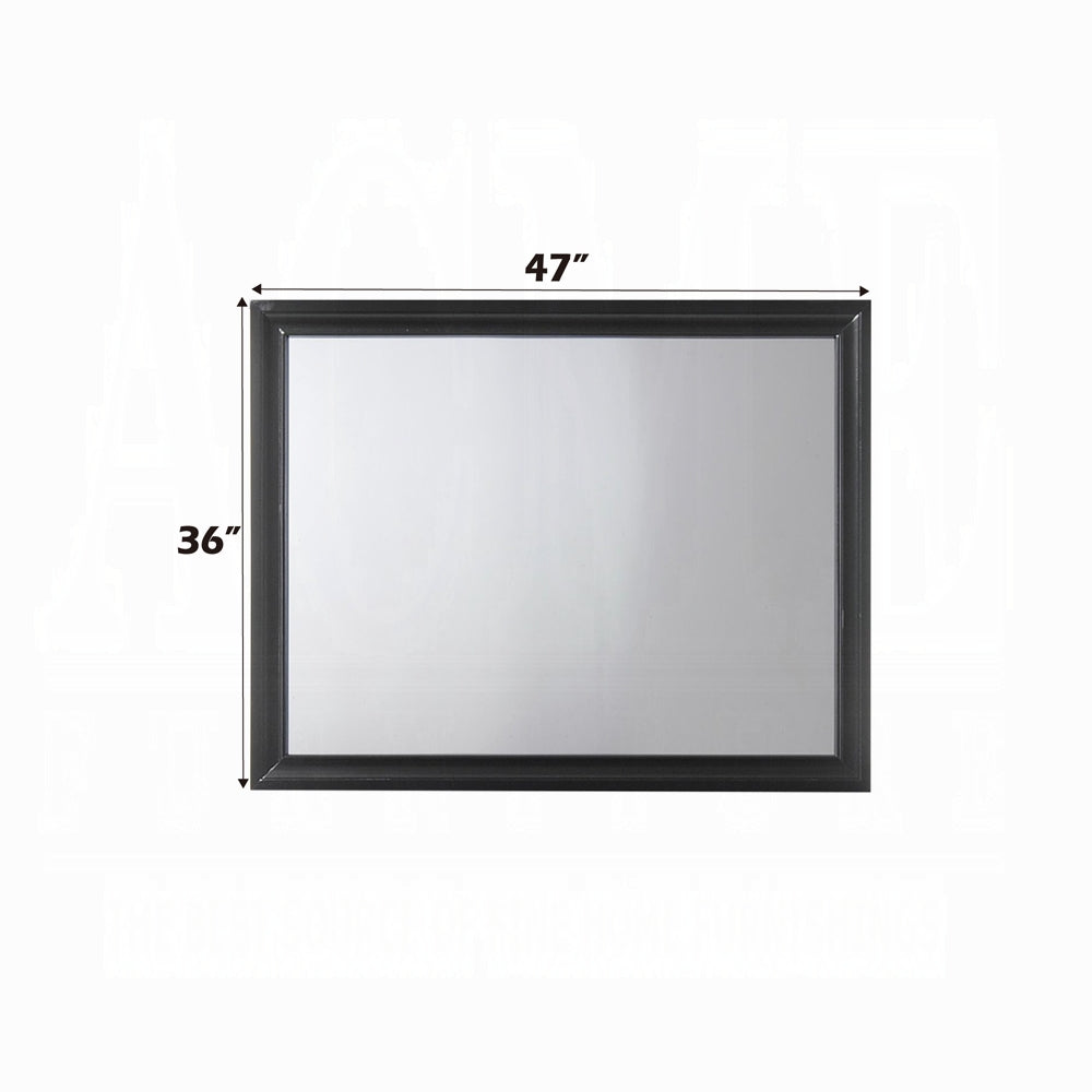 Naima Collection 5-Piece Wooden Bedroom Set Bed Frame, Dresser, Chest, Nightstand and Mirror, Box Spring Not Required