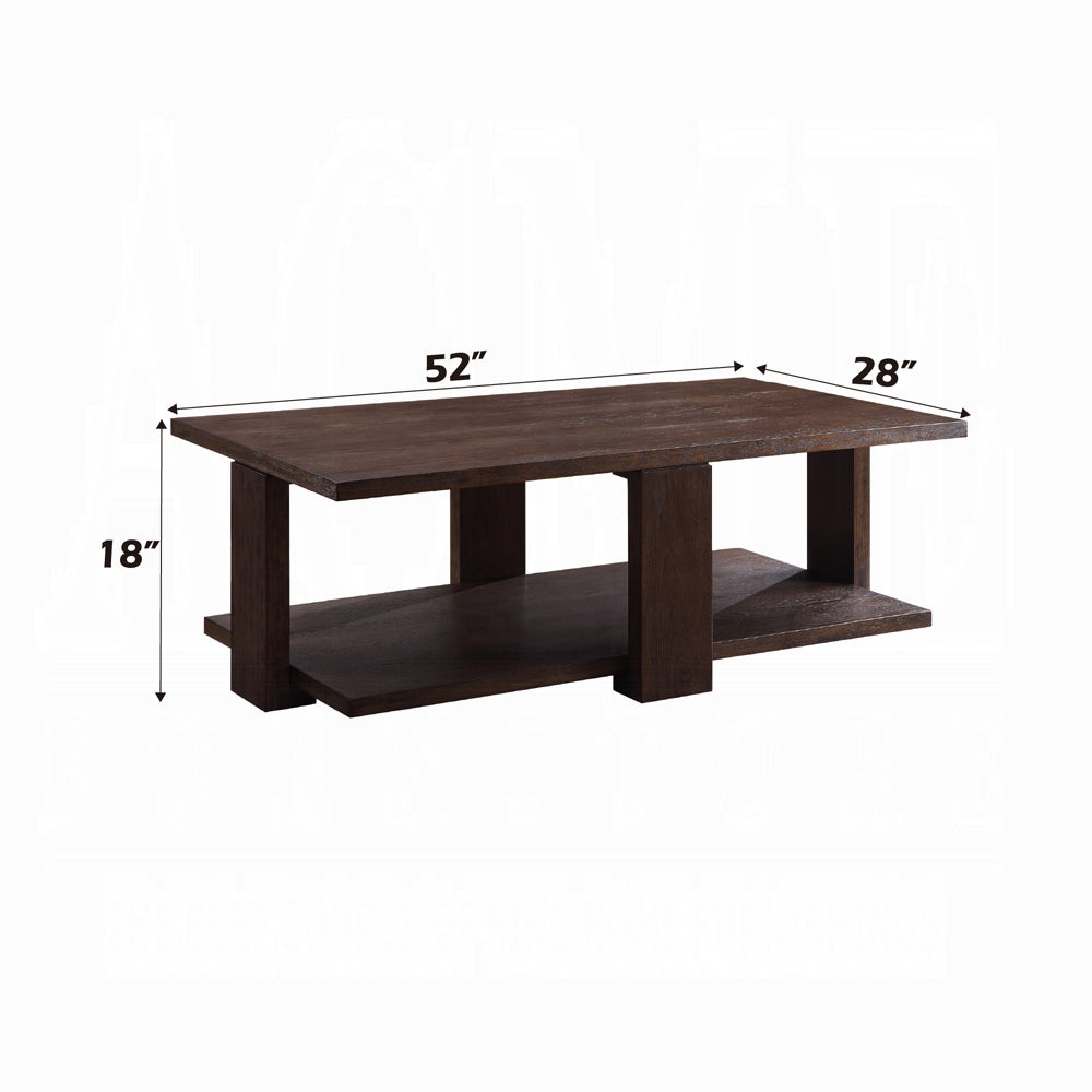 Niamey Colletion 4-Piece Living Room Set Include Sofa, Loveseat, Chair and Coffee Table, Fabric & Walnut Finish