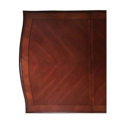 7-Piece Extendable Dining Table Set Cherry Fabric Finish