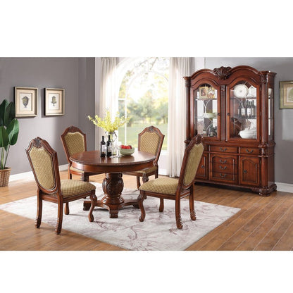 Chateau De Ville 88" Kitchen Hutch with Buffet, 2 Glass Shelves, Cherry, 62" L X 21" W X 88" H
