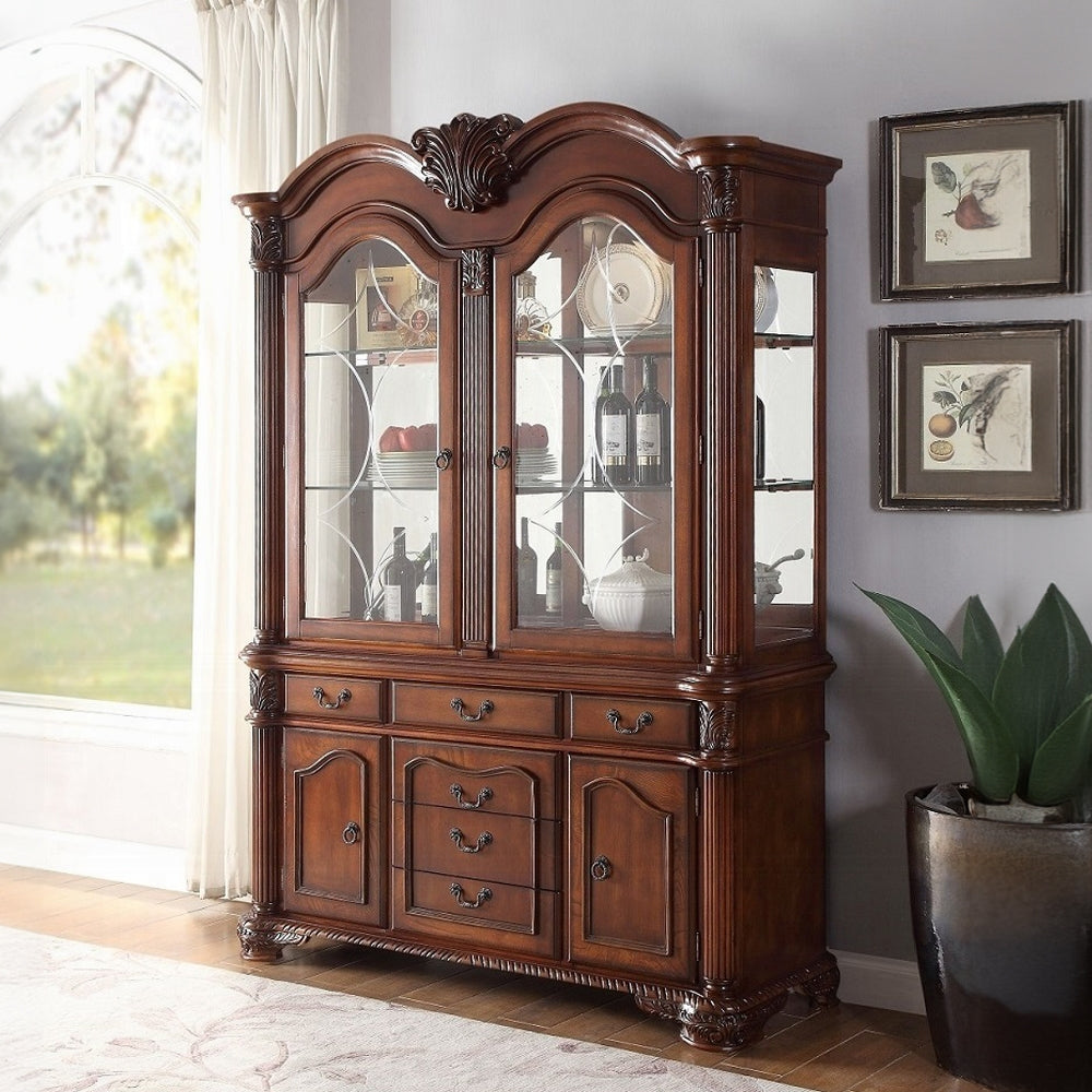 Chateau De Ville 10-Piece Dining Set Include 1 Dining Extension Table, 6 Side Chairs, 2 Arm Chairs and 1 Buffet & Hutch