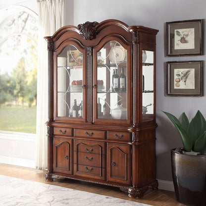 Chateau De Ville 10-Piece Dining Set Include 1 Dining Extension Table, 6 Side Chairs, 2 Arm Chairs and 1 Buffet & Hutch