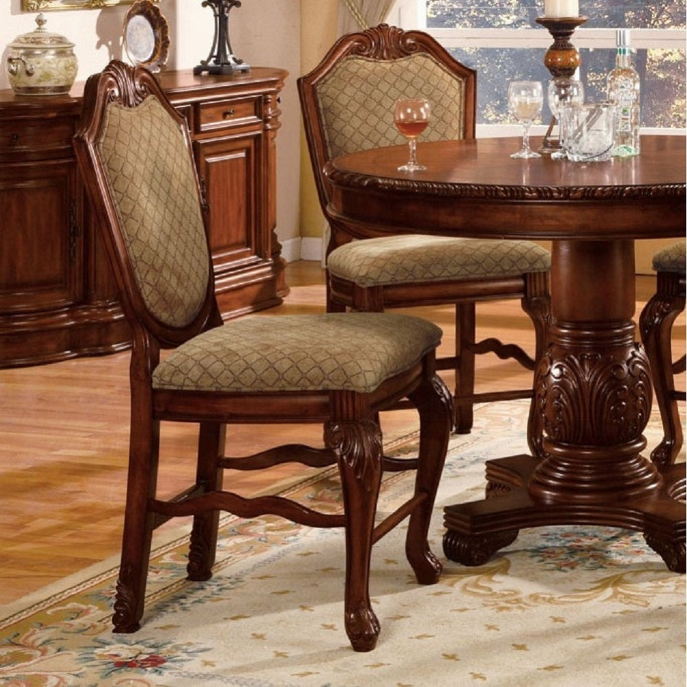 Chateau de Ville 5-Piece Counter Height Dining Set, 1 Table and 4 Chairs, Cherry Finish