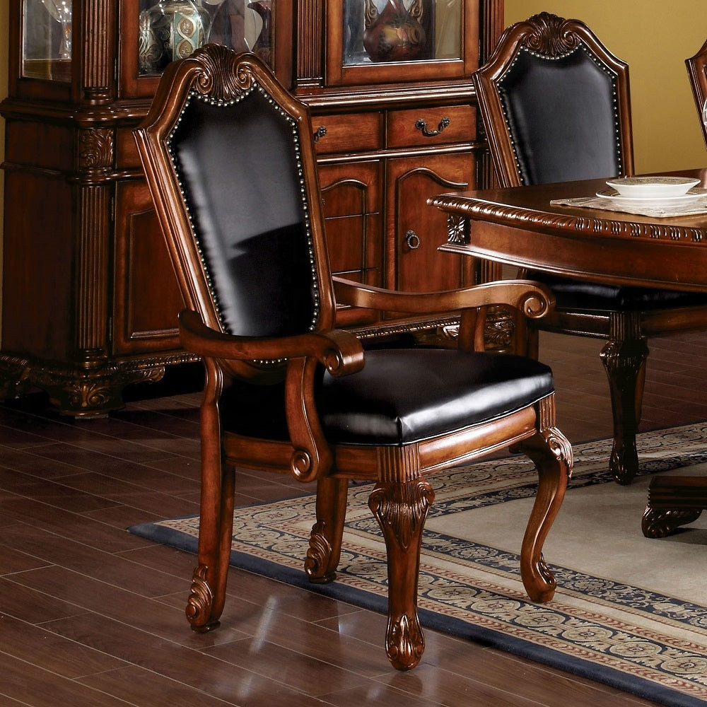 Chateau De Ville 8-Piece Dining Set Include 1 Dining Extension Table, 4 Side Chairs, 2 Arm Chairs and 1 Buffet & Hutch