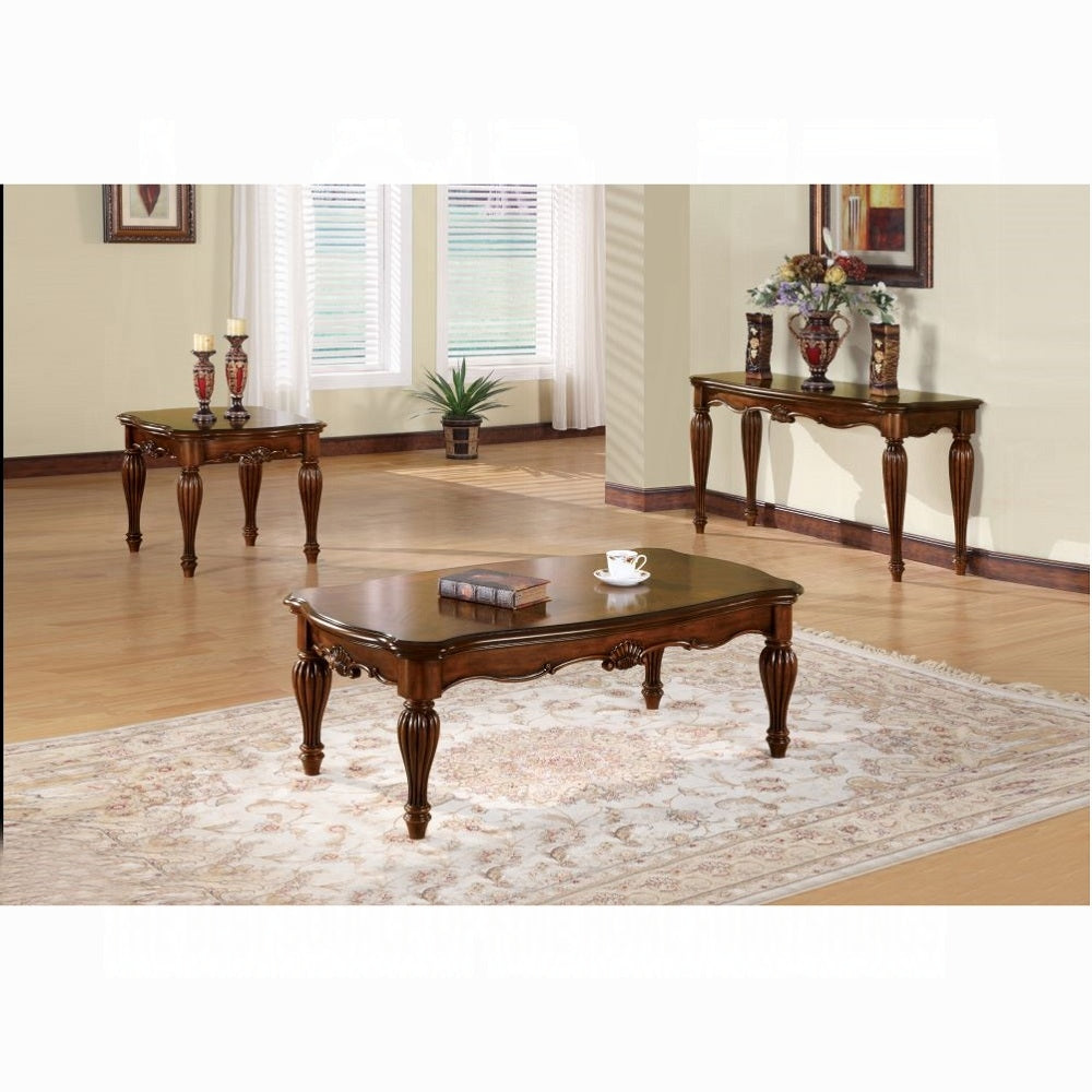 Dreena Collection 4-Piece Traditional/Rustic Brown Living Room Set: Sofa, Loveseat, Chair, Coffee Table