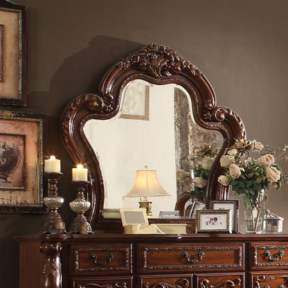 Dresden 6 Piece Luxury Solid Wood Bedroom Set Includes Bed, Dresser, Chest, 2 x Nightstand and Mirror, Boxspring Required