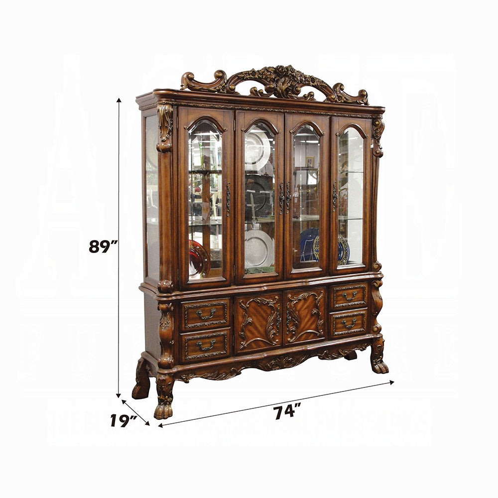 Dresden 10-Piece Luxurious Formal Dining Table Set Kitchen Furniture Set Include 1 Extendable Dining Table, 6 Side Chairs, 2 Arm Chairs and Buffet & Hutch