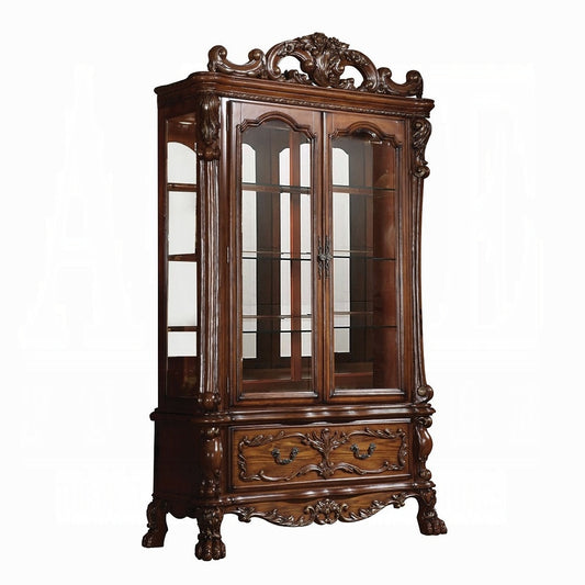 ACME Dresden Curio Cherry Oak Finish 12158