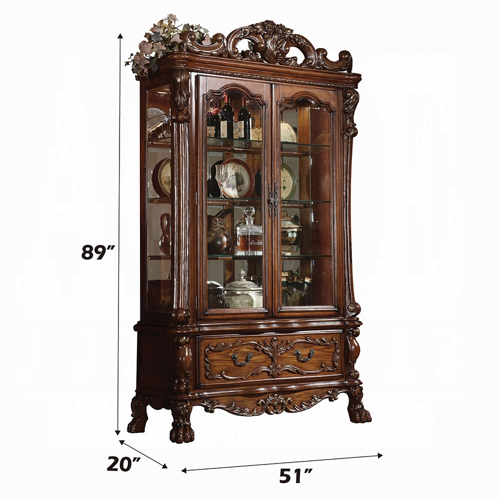 Dresden Curio Cherry Oak Finish 12158