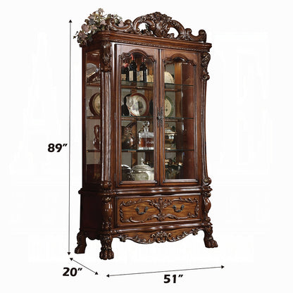 Dresden Curio Cherry Oak Finish 12158