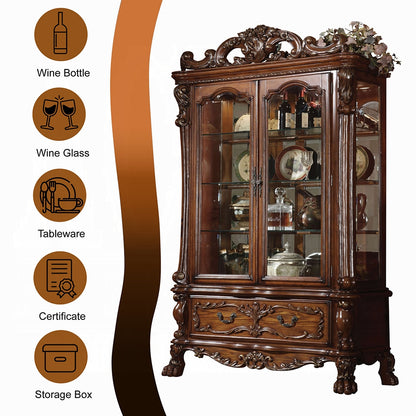 Dresden Curio Cherry Oak Finish 12158