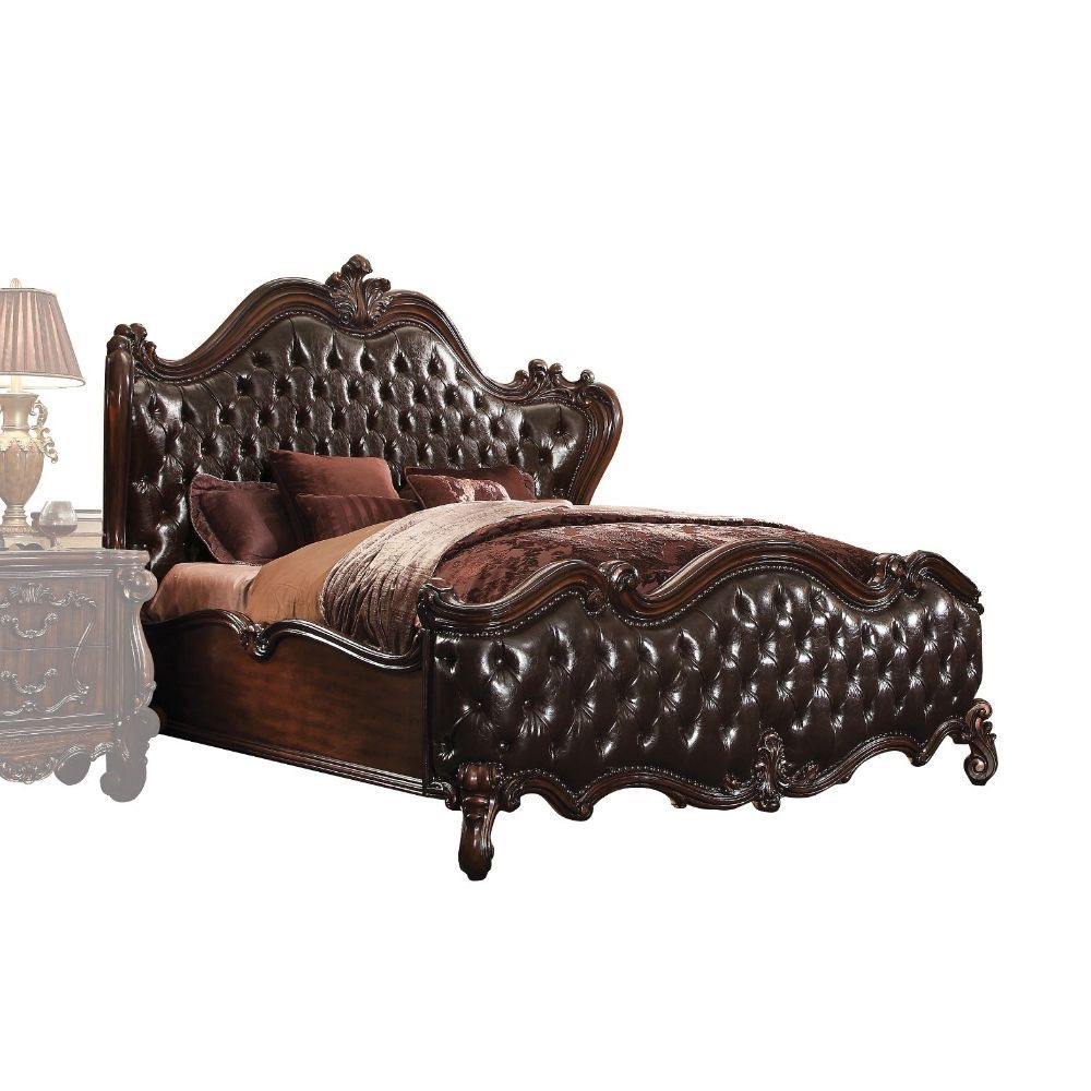 Versailles Collection 6-Piece Luxury Solid Wood Bedroom Set Includes Bed, Dresser, Chest, 2 x Nightstand and Mirror, Boxspring Required
