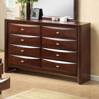 Ireland Collection 5-Piece Bedroom Set, Bed Frame, Chest, Dresser, Nightstand and Mirror