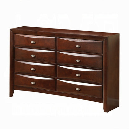 Ireland Collection 5-Piece Bedroom Set, Bed Frame, Chest, Dresser, Nightstand and Mirror