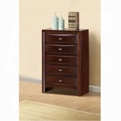 Ireland Collection 5-Piece Bedroom Set, Bed Frame, Chest, Dresser, Nightstand and Mirror