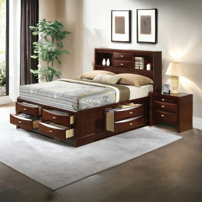 Ireland Collection 5-Piece Bedroom Set, Bed Frame, Chest, Dresser, Nightstand and Mirror