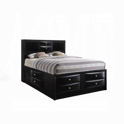 Ireland Bed W/Storage in Black