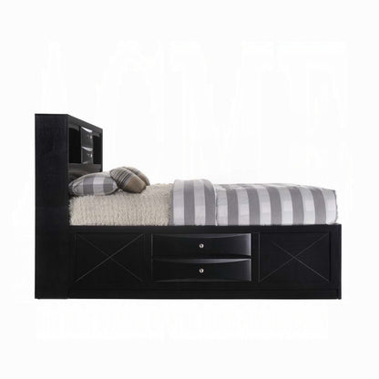 Ireland Bed W/Storage in Black