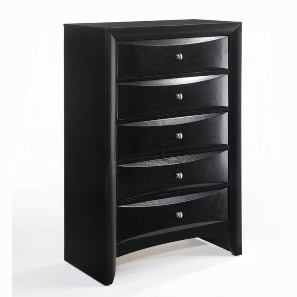 Ireland Collection 5-Piece Bedroom Set, Bed Frame, Chest, Dresser, Nightstand and Mirror