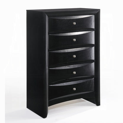 Ireland Collection 5-Piece Bedroom Set, Bed Frame, Chest, Dresser, Nightstand and Mirror