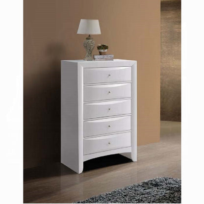 Ireland Collection 5-Piece Bedroom Set, Bed Frame, Chest, Dresser, Nightstand and Mirror