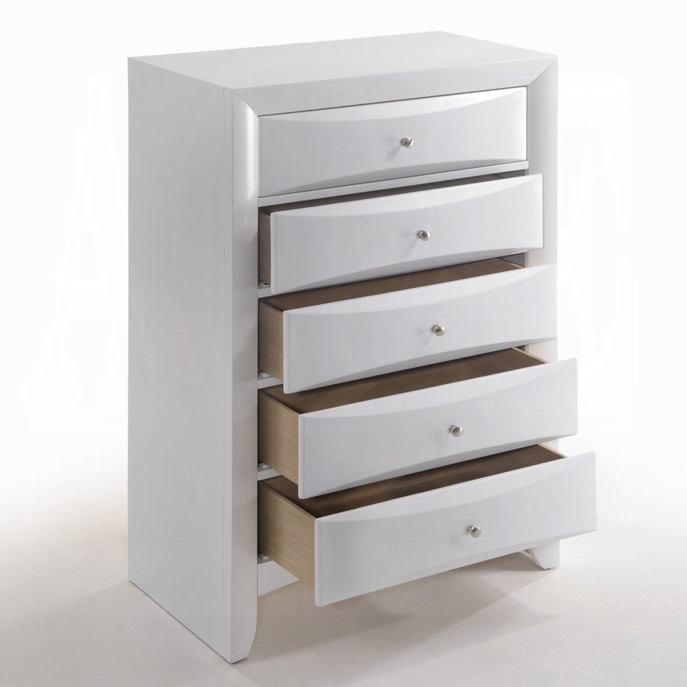 Ireland Collection 5-Piece Bedroom Set, Bed Frame, Chest, Dresser, Nightstand and Mirror