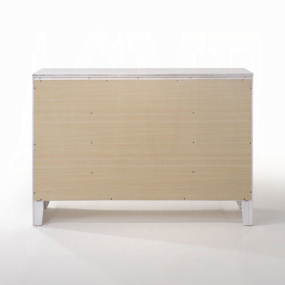 Ireland Collection 5-Piece Bedroom Set, Bed Frame, Chest, Dresser, Nightstand and Mirror