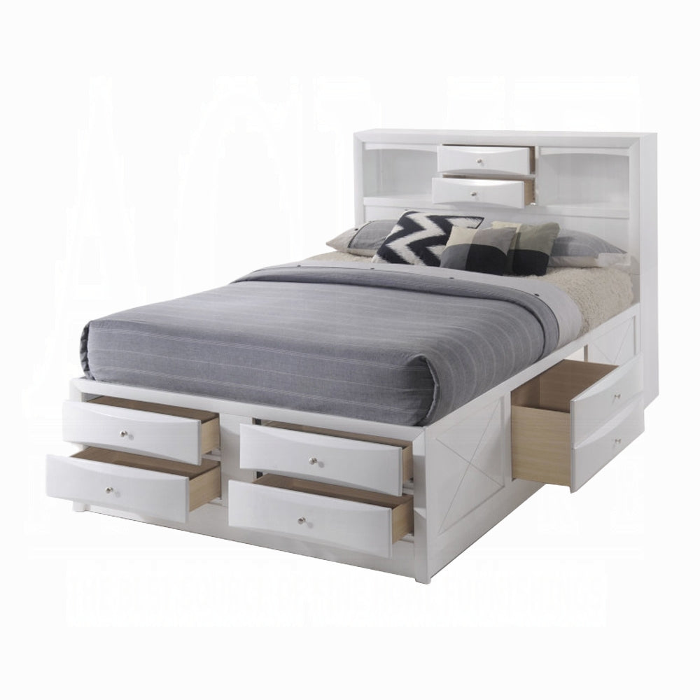 Ireland Bed W/Storage in White