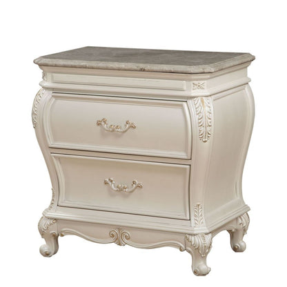 Chantelle 6 Piece Luxury Bedroom Set Includes Bed, Dresser, Chest, 2 x Nightstand and Mirror, Boxspring Required