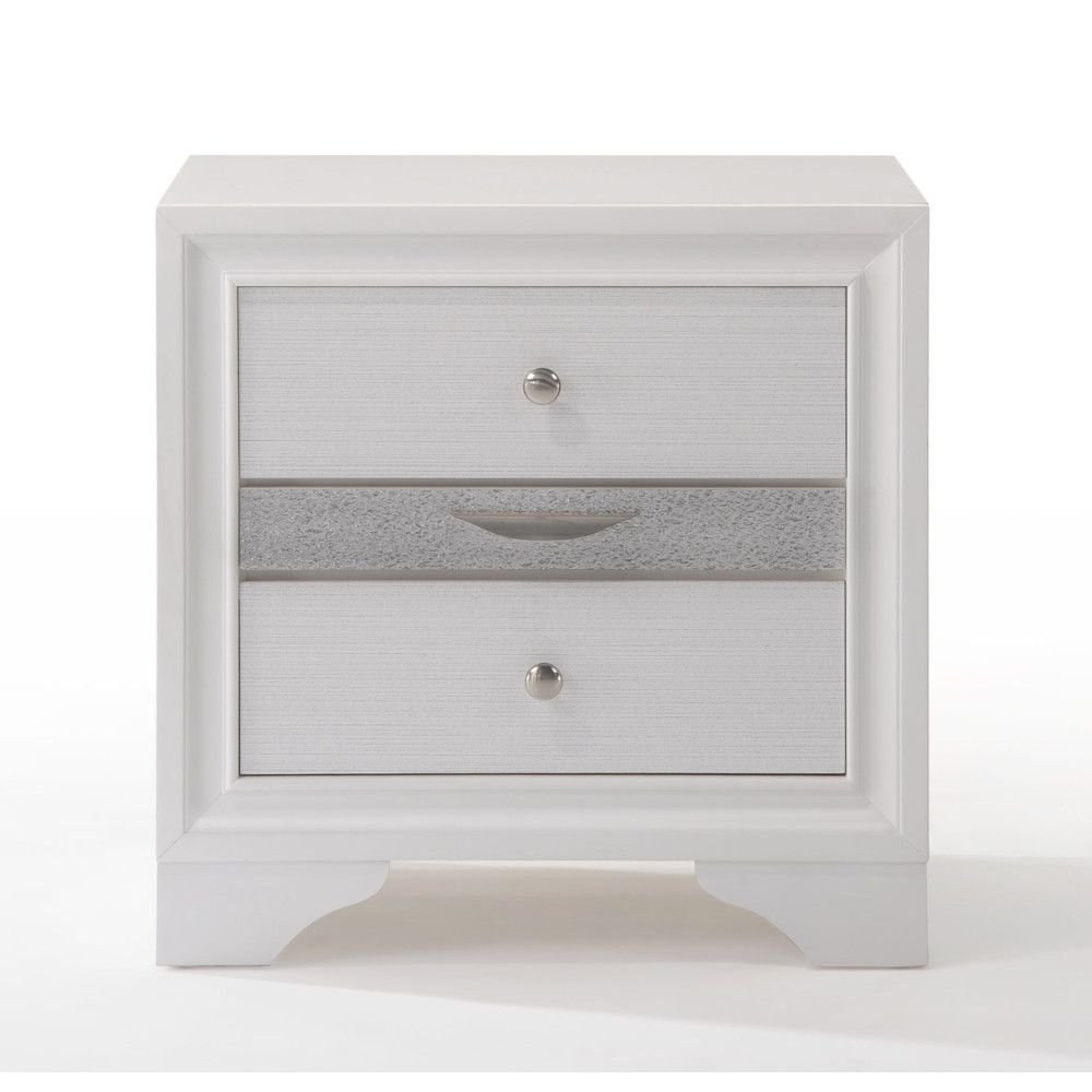 Naima Collection 5-Piece Wooden Bedroom Set Bed Frame, Dresser, Chest, Nightstand and Mirror, Box Spring Not Required