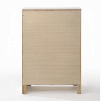 Naima Collection 5-Piece Wooden Bedroom Set Bed Frame, Dresser, Chest, Nightstand and Mirror, Box Spring Not Required