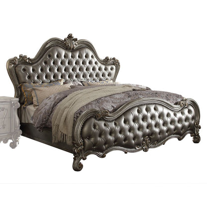 Versailles Collection 6-Piece Luxury Solid Wood Bedroom Set Includes Bed, Dresser, Chest, 2 x Nightstand and Mirror, Boxspring Required