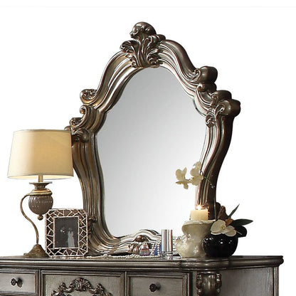 Versailles Collection 6-Piece Luxury Solid Wood Bedroom Set Includes Bed, Dresser, Chest, 2 x Nightstand and Mirror, Boxspring Required