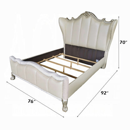 Dresden Luxurious Bed, Pearl White