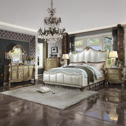 Dresden Luxurious Bed, Pearl White