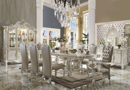 Versailles 9-Piece Luxurious Formal Dining Table Set Kitchen Furniture Set Include 1 Extendable Dining Table, 6 Side Chairs and 2 Arm Chairs, Set for 8 Persons