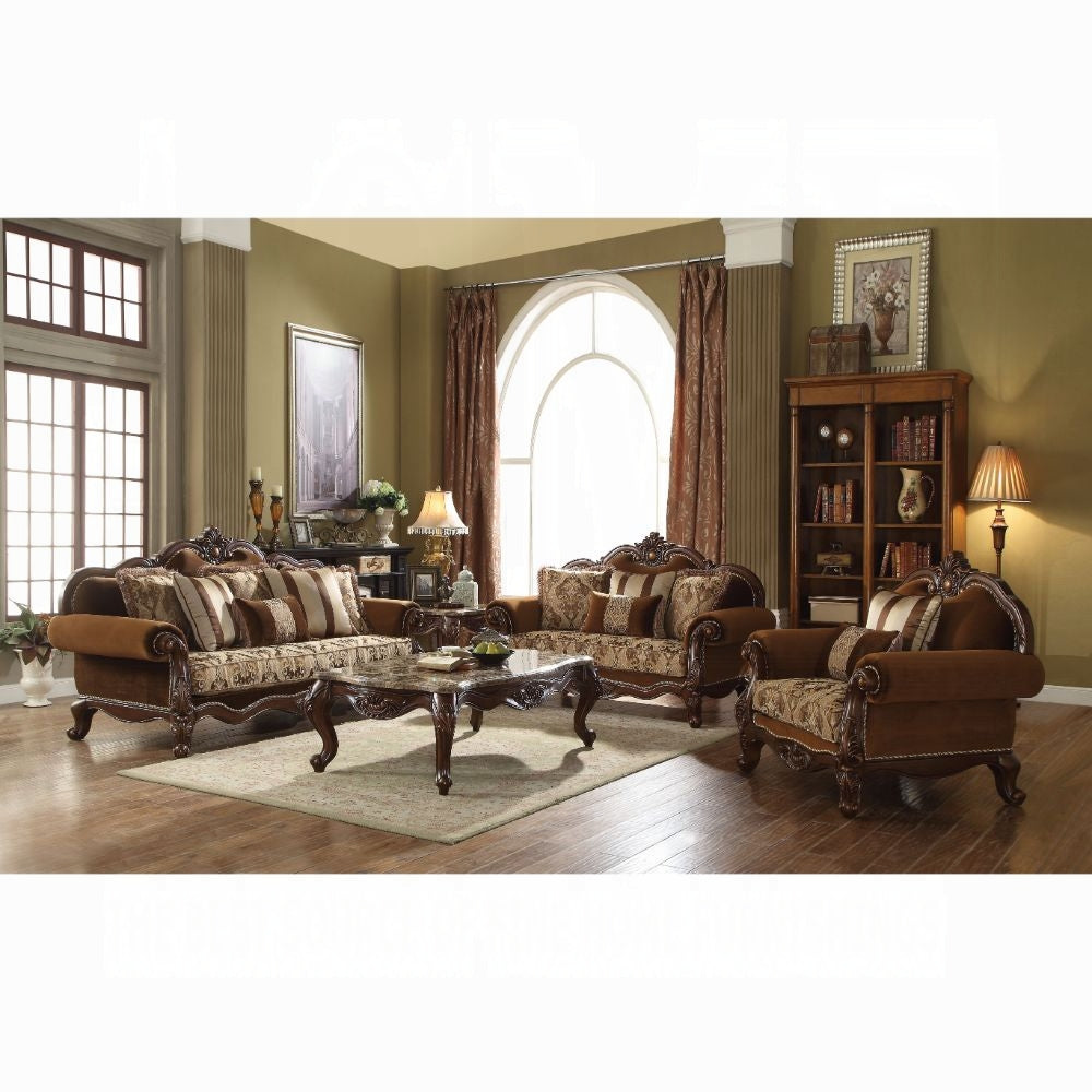 4-Piece Living Room Set Include Sofa w/ 6 Pillows, Loveseat w/ 4 Pillows, Chair w/ 2 Pillows and Coffee Table