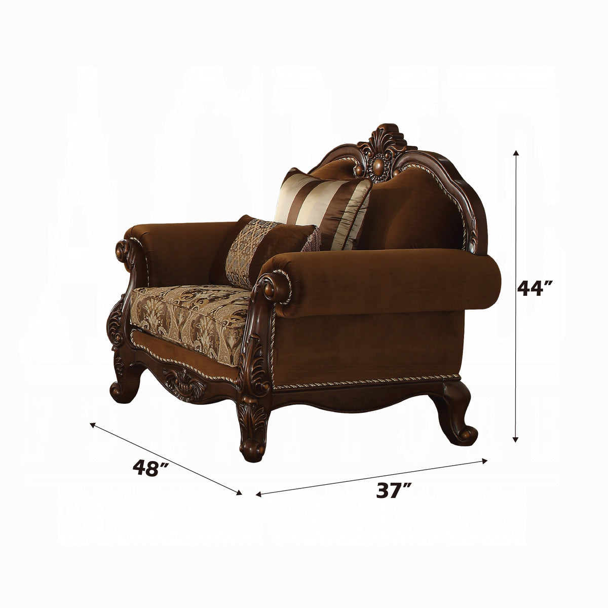 4-Piece Living Room Set Include Sofa w/ 6 Pillows, Loveseat w/ 4 Pillows, Chair w/ 2 Pillows and Coffee Table