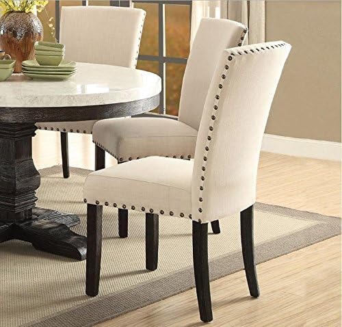 Nolan 7-ps Casual Dining Table Set Include 1 Dining Table, 6 Side Chairs, 7-Person Marble Dining Set (Round)
