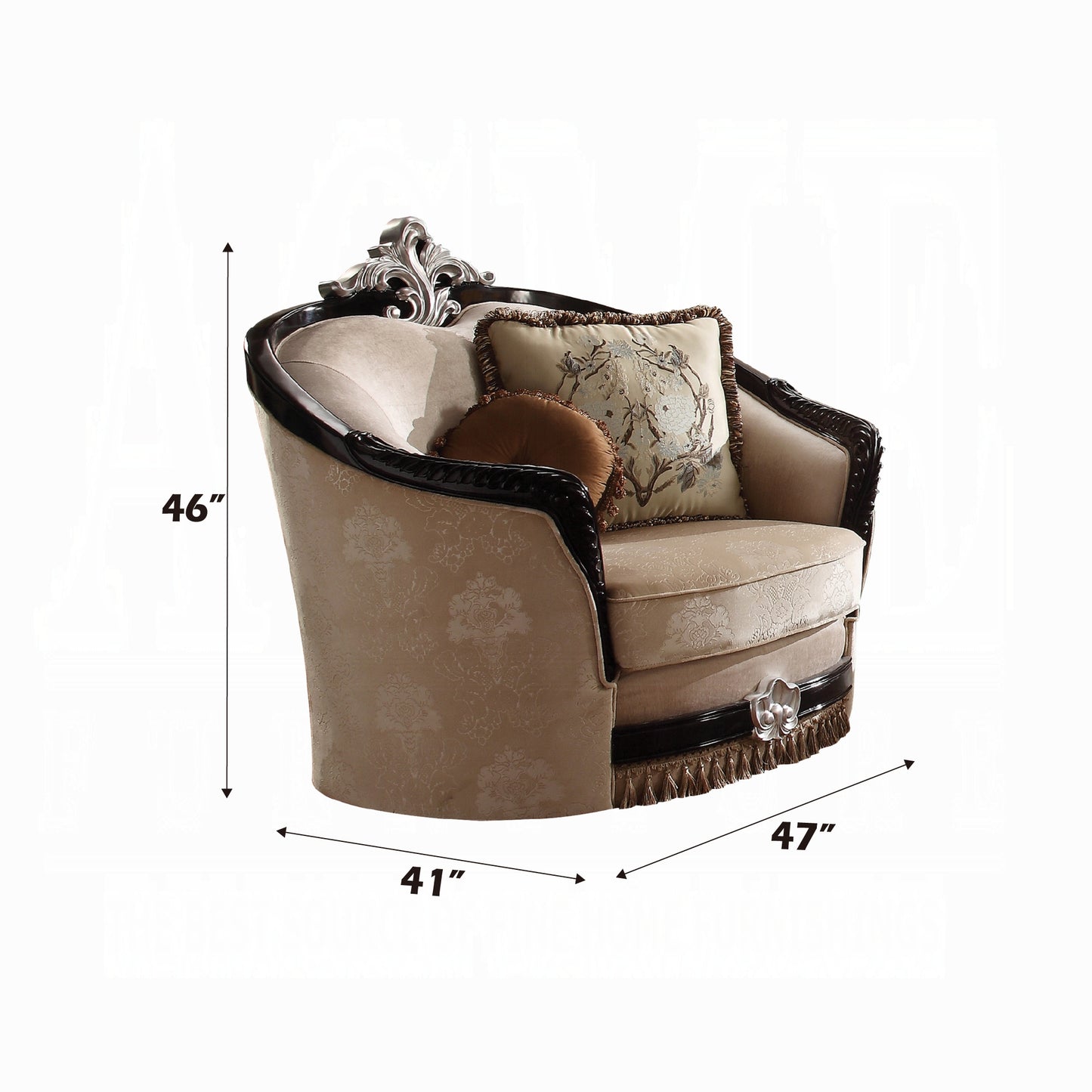 Ernestine 4-Piece Living Room Set Include Sofa w/ 7 Pillows, Loveseat w/ 5 Pillows, Chair w/ 2 Pillows and Coffee Table