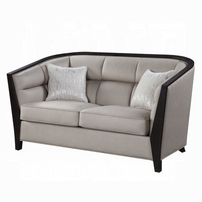 Zemocryss Colletion 4-Piece Living Room Set Include Sofa, Loveseat, Chair and Coffee Table, Beige Fabric