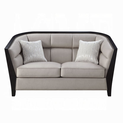 Zemocryss Colletion 4-Piece Living Room Set Include Sofa, Loveseat, Chair and Coffee Table, Beige Fabric