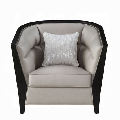 Zemocryss Colletion 4-Piece Living Room Set Include Sofa, Loveseat, Chair and Coffee Table, Beige Fabric