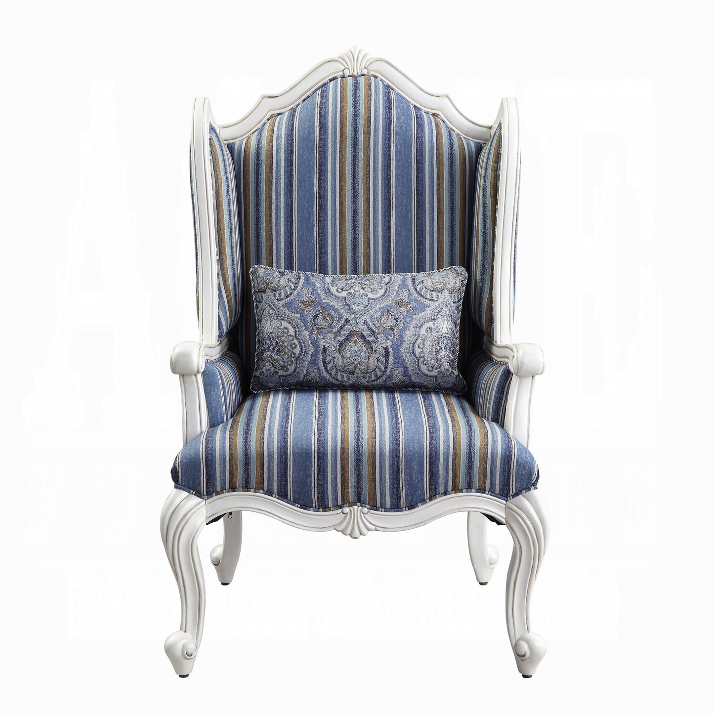 Ciddrenar Collection 3-Piece Living Room Set Include Sofa, Loveseat and Chair, Fabric & White Finish