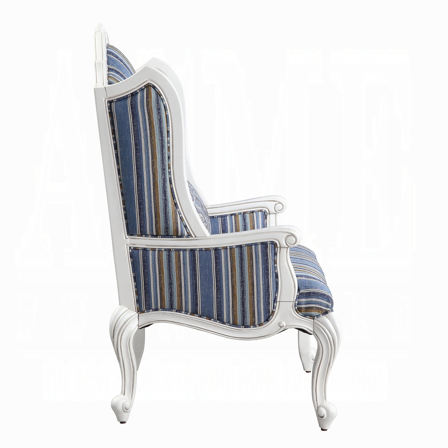 Ciddrenar Collection 3-Piece Living Room Set Include Sofa, Loveseat and Chair, Fabric & White Finish