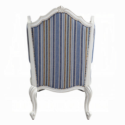 Ciddrenar Collection 3-Piece Living Room Set Include Sofa, Loveseat and Chair, Fabric & White Finish