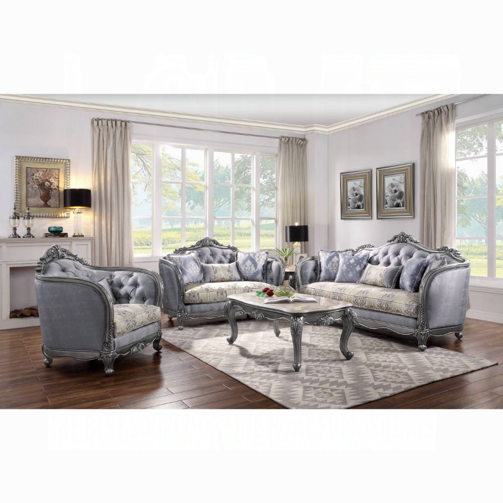 Ariadne Collection 4-Piece Living Room Set Include Sofa, Loveseat, Chair and Coffee Table, Formal Furniture Set