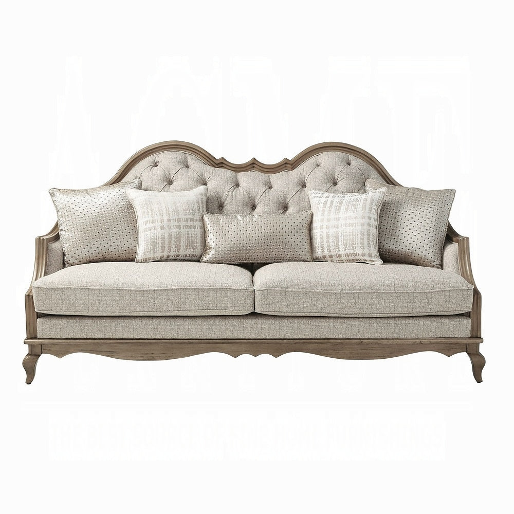 Chelmsford 4-Piece Living Room Set Include Sofa w/ 5 Pillows, Loveseat w/ 2 Pillows, Chair w/ 1 Pillow and Coffee Table