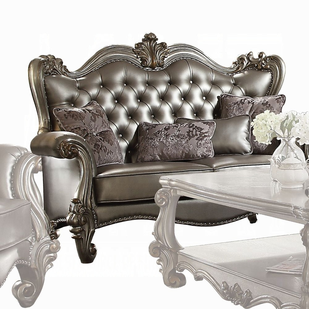 Versailles Collection Luxury 4-Piece Living Room Set, Including Sofa, Loveseat, Chair and Coffee Table
