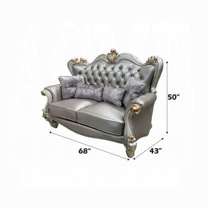 Versailles Collection Luxury 4-Piece Living Room Set, Including Sofa, Loveseat, Chair and Coffee Table